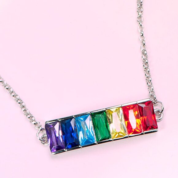 925 Sterling Silver Multicolor Gemstone Bracelet, Charmed Aroma Rainbow 2019 - Picture 4 of 4